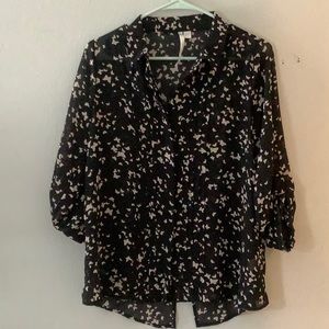 LAUREN CONRAD Sheer dress shirt